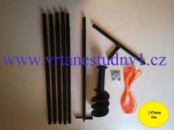 Zemní vrták průměr 145mm ; Délka 6m